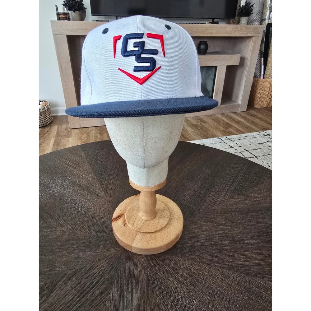 Grand Slam Sports Tournament Atlanta Snapback Hat White Navy Blue Baseball Cap